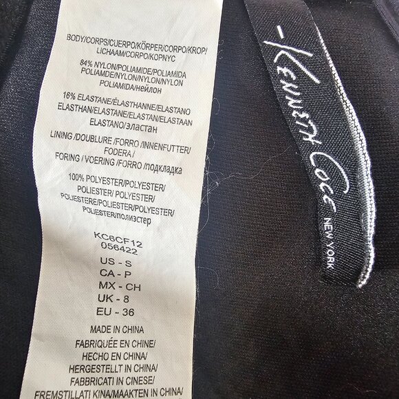 Kenneth Cole Reaction Black 1 PC Strappy Mesh Push Up Swimsuit SZ SM - Picture 4 of 4